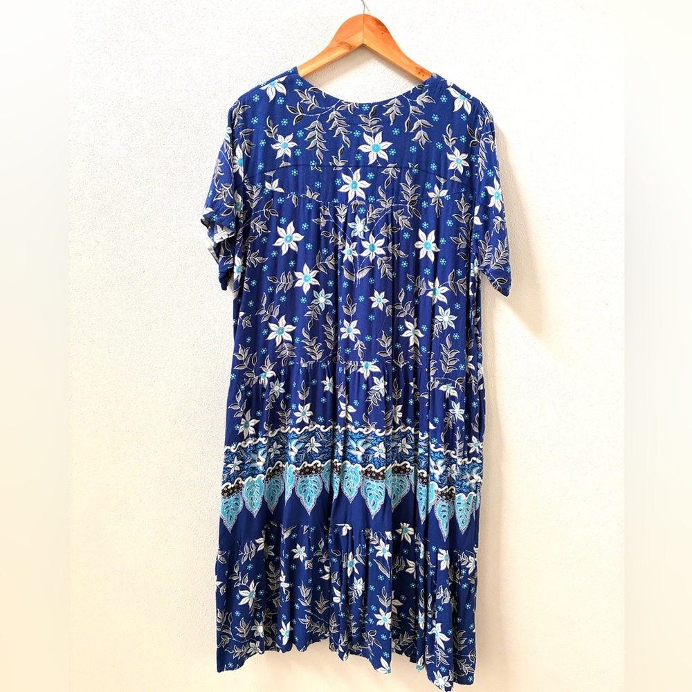 Vintage Cotton Floral House Dress (Free Size) - Picture 5 of 5